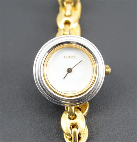 gucci small gold watch|vintage gold Gucci watch ladies.